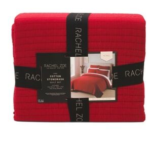 Rachel Zoe Bold Red Quilt Set